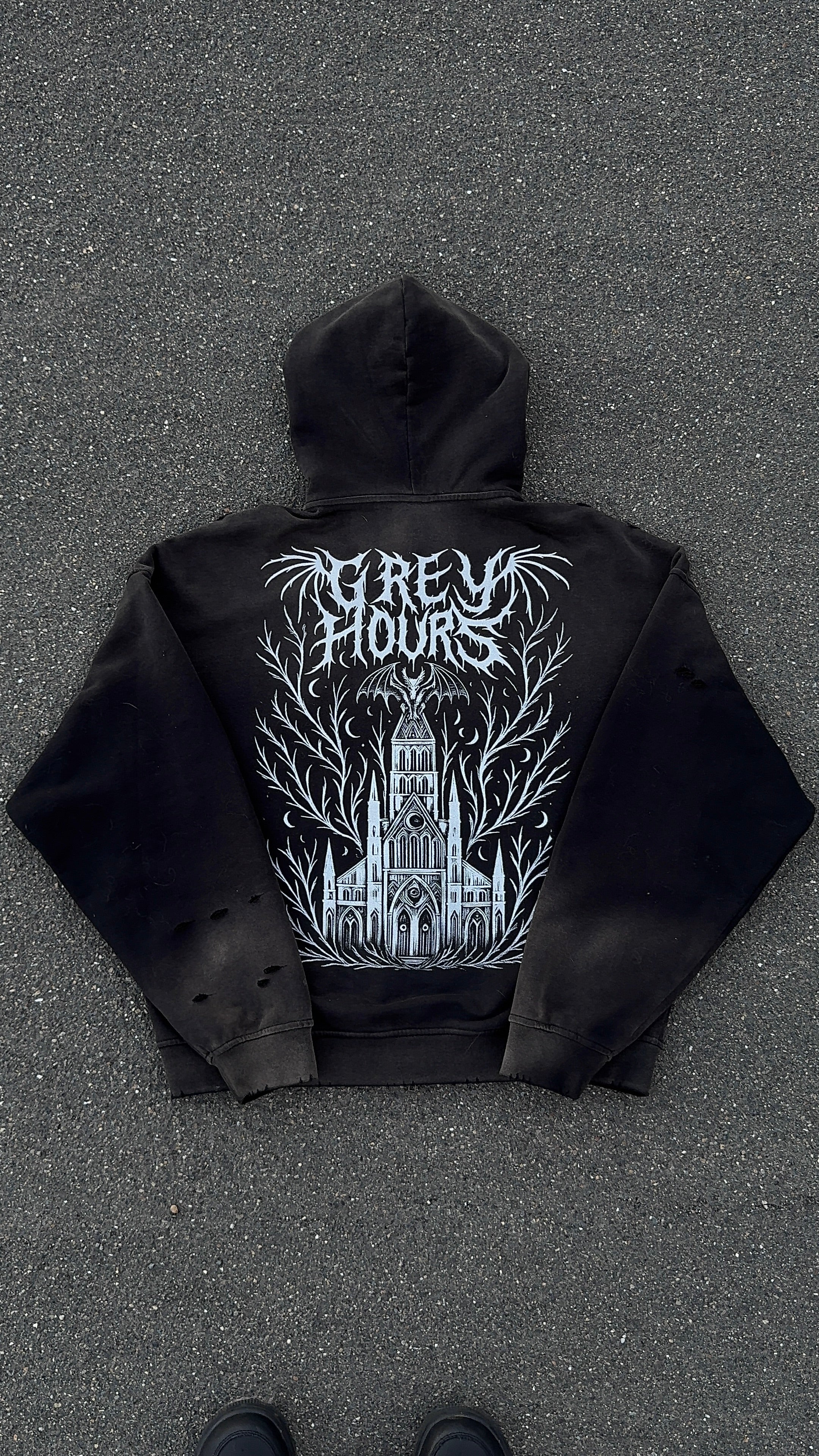 "Grey Hours V1" Zip-Up Hoodie (Pre-Order)