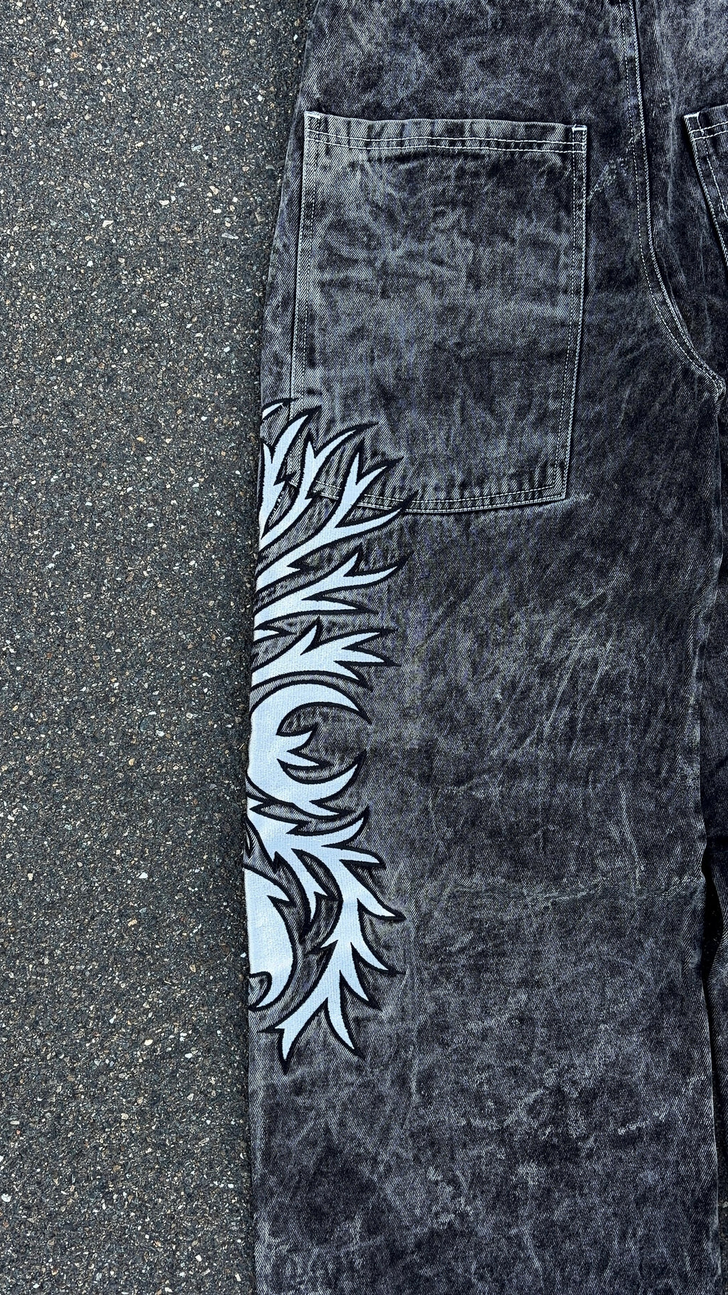 "V1" Wide Leg Jeans