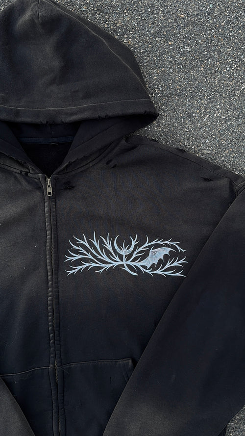 "Grey Hours V1" Zip-Up Hoodie (Pre-Order)