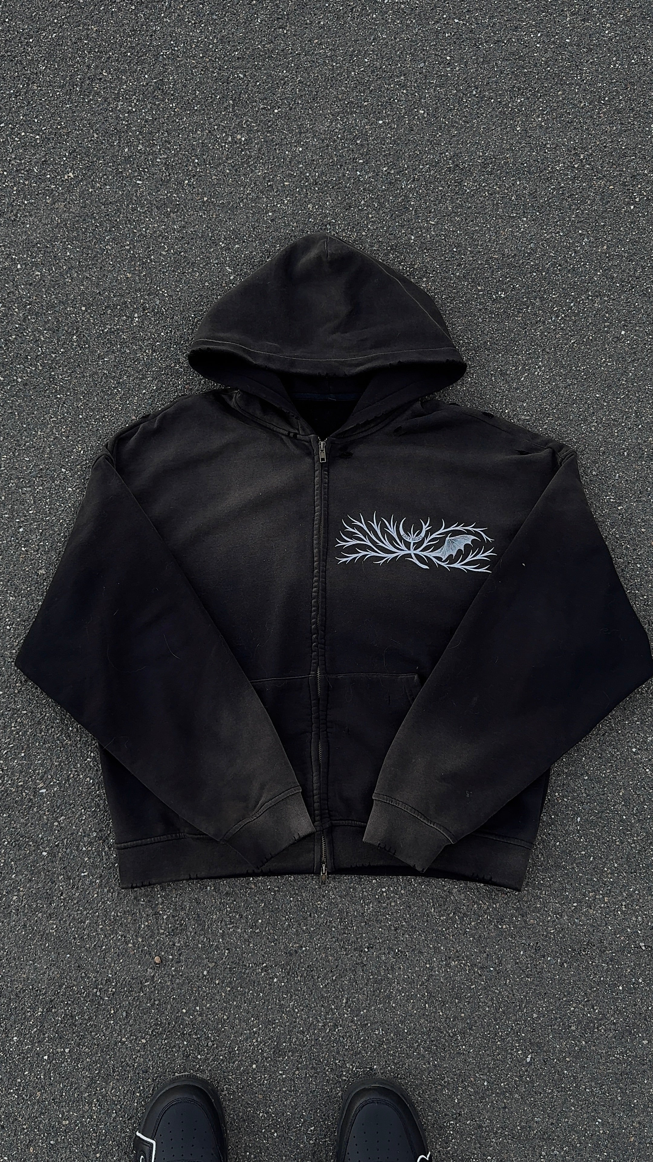 "Grey Hours V1" Zip-Up Hoodie (Pre-Order)