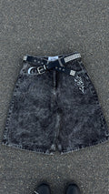 "V2" Black Jorts