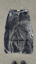 "Grey Hours V1" Wide Leg Jeans (Pre-Made)