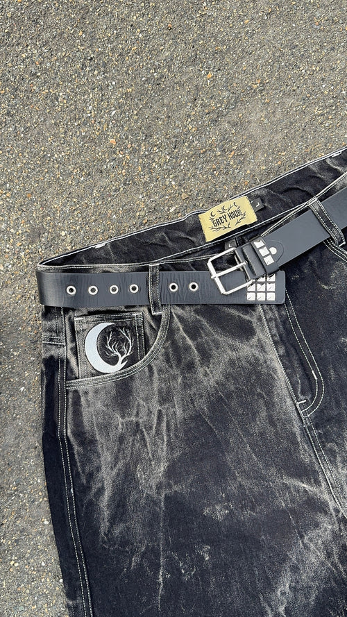 "Grey Hours V1" Wide Leg Jeans (Pre-Made)