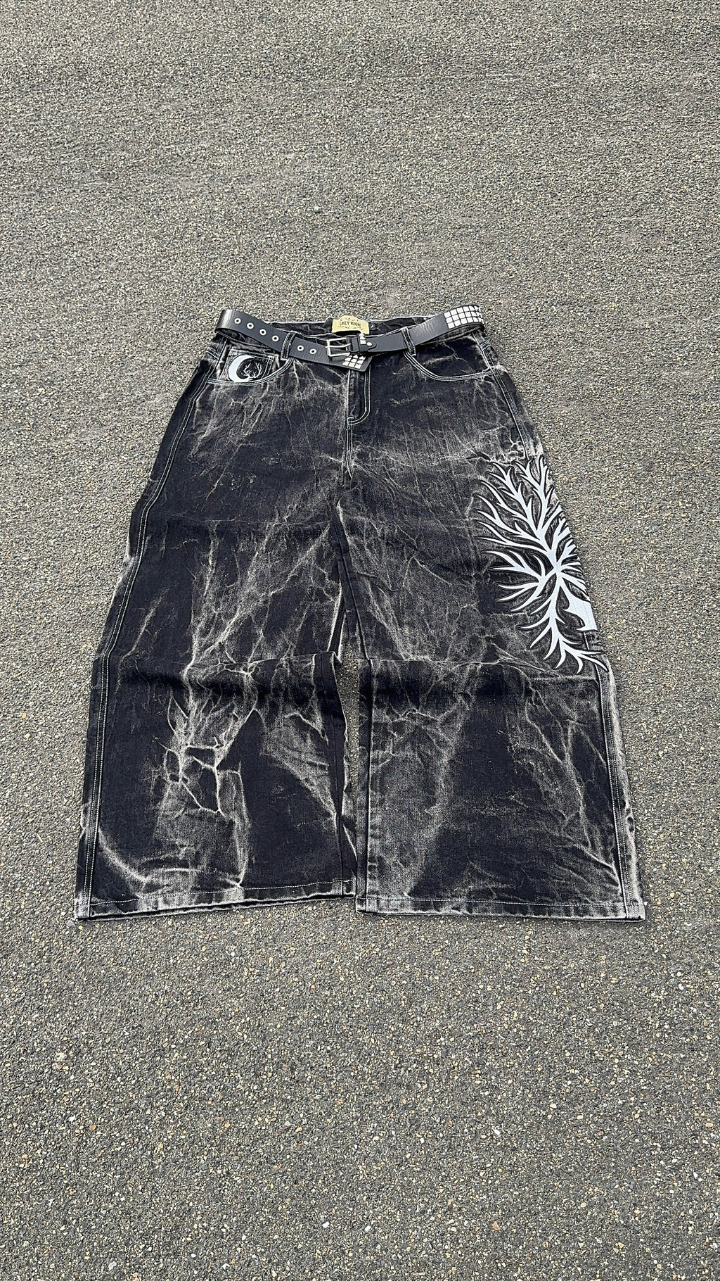 "Grey Hours V1" Wide Leg Jeans (Pre-Made)