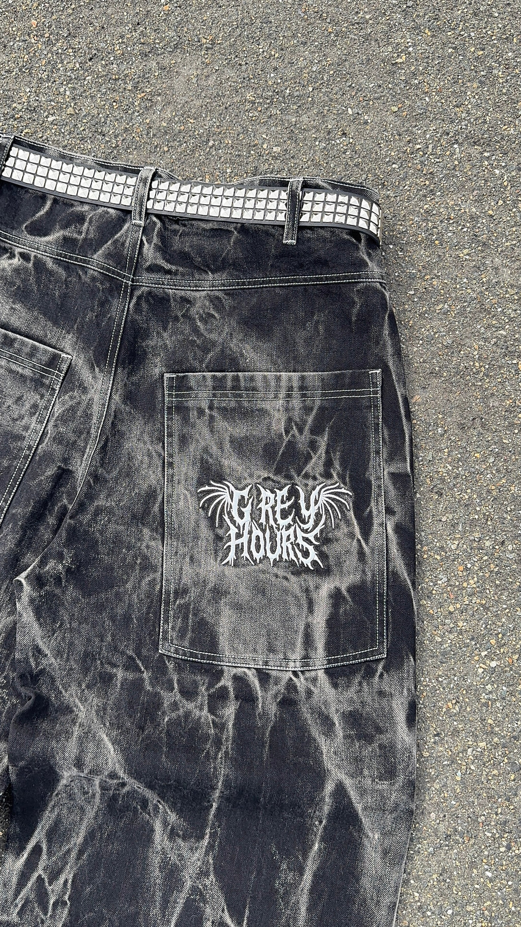 "Grey Hours V1" Wide Leg Jeans (Pre-Made)
