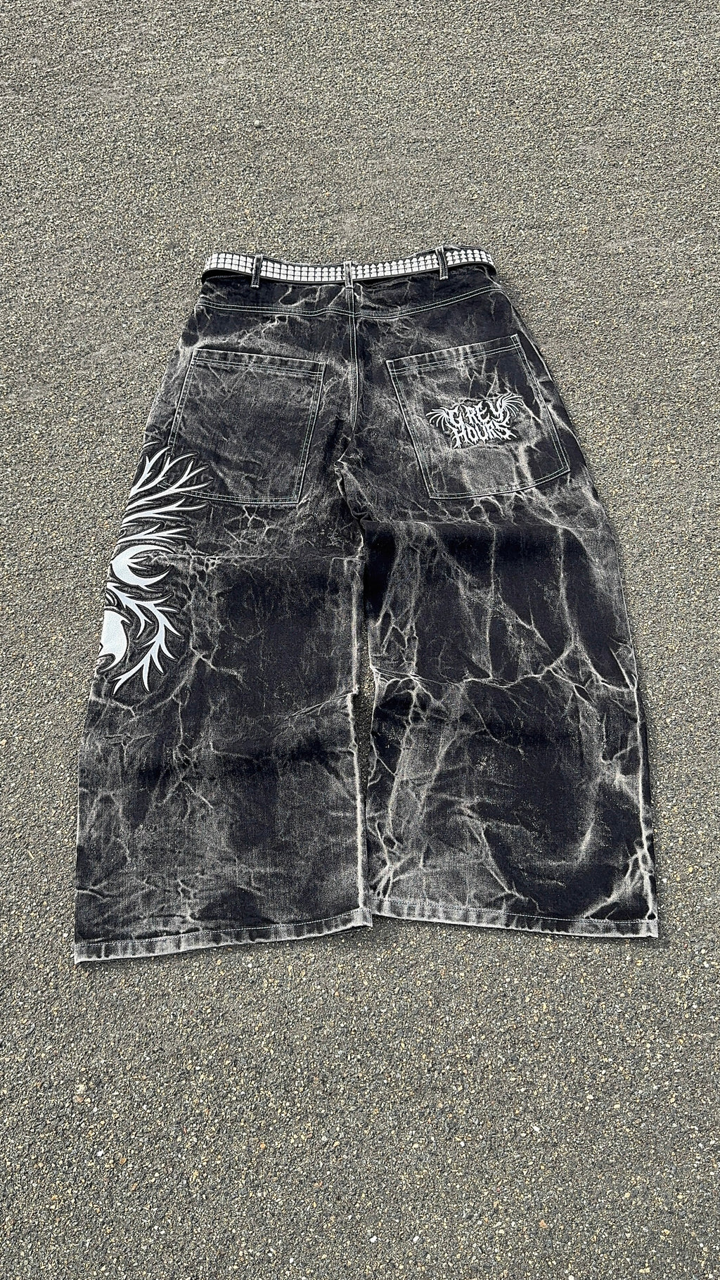 "Grey Hours V1" Wide Leg Jeans (Pre-Made)
