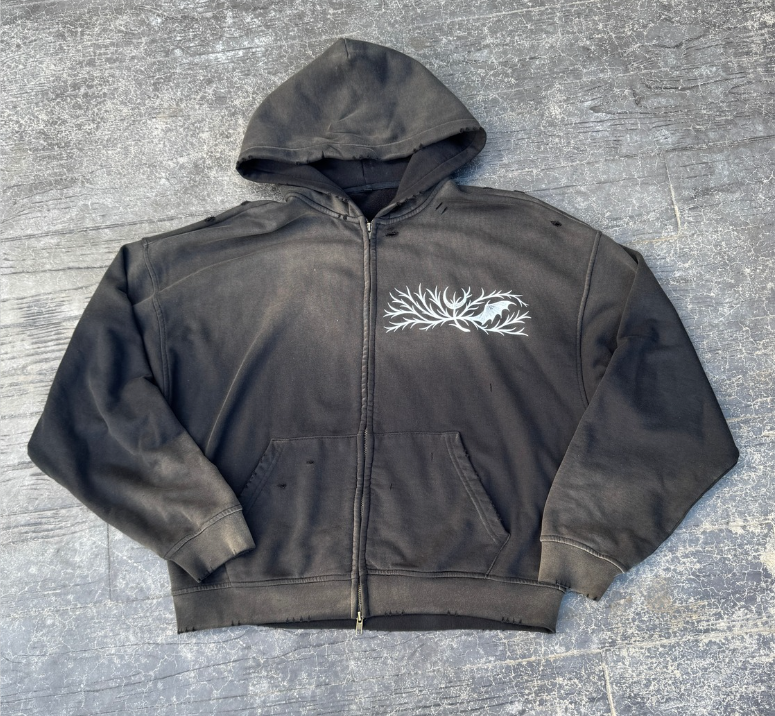 "Grey Hours V1" Zip-Up Hoodie (Pre-Order)