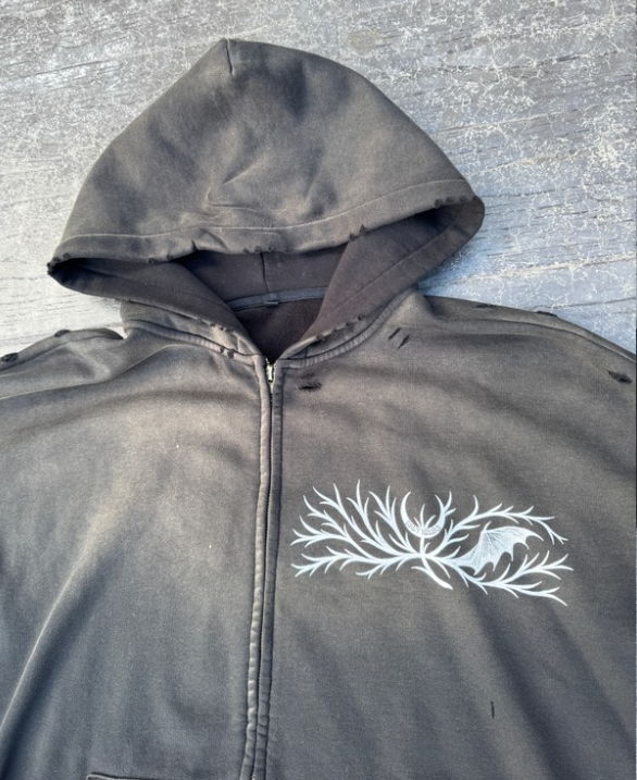 "Grey Hours V1" Zip-Up Hoodie (Pre-Order)